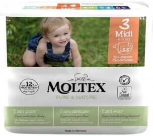 Moltex Pure&nature - taglia 3 midi (4-9 kg) 33 pannolini