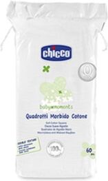 Chicco Linea Baby Moments Cura del Bambino 60 Quadrotti Morbido Cotone