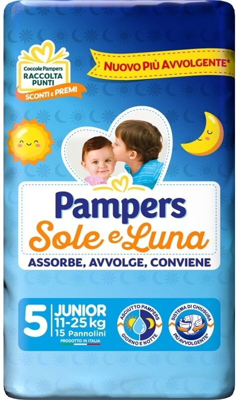 Pampers Sole&amp;Luna Junior 15pz