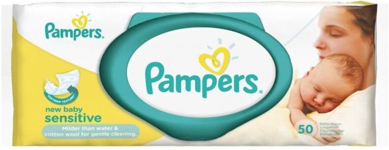 Pampers Sensitive New Baby Wipes 50 st Doekjes