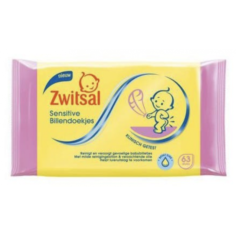 Zwitsal Baby Lotion Wipes Sensitive 65 stk Våtservietter