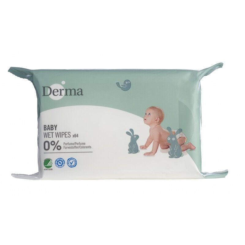 Derma Baby Wet Wipes 64 stk Våtservietter