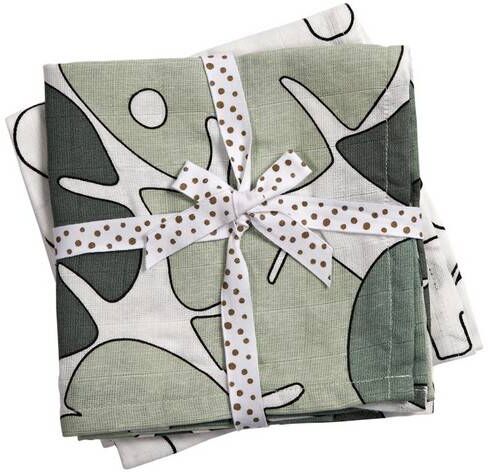 Done By Deer Teppe Swaddle 2-Pack, Tiny Tropics Green