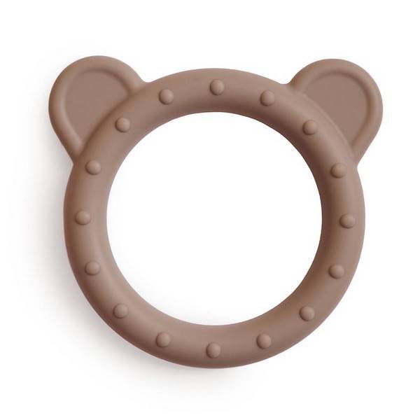 Mushie Bitering Teether Bear, Natural