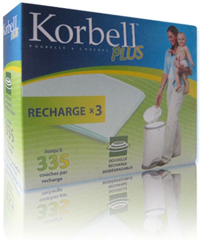 Korbell Bleiepose refill til PLUS Bleiebøtte 3pack