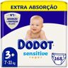 Dodot Fraldas Sensitive Extra-Jumbo Pack T3 168 Unidades (Pack 3x56 Unidades)