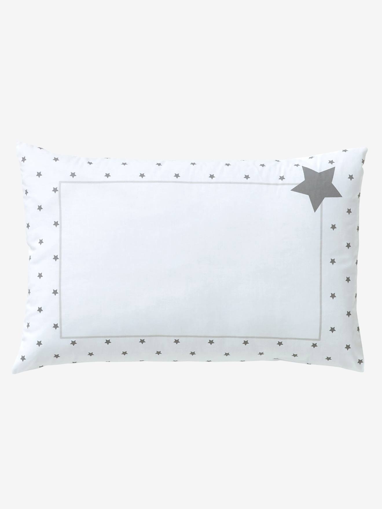 VERTBAUDET Fronha de almofada para bebé, tema Chuva de Estrelas branco / estrelas