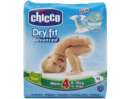 Chicco Fraldas Dry Fit Advanced 4 (19 Unidades)