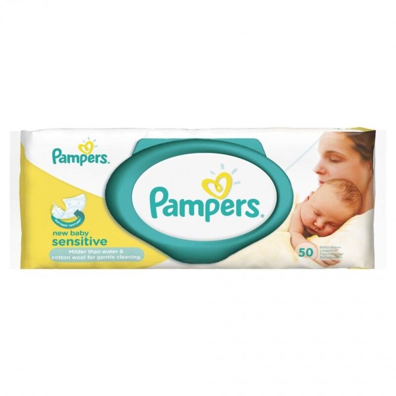 Pampers Sensitive New Baby Wipes 50 st V&aring;tservetter