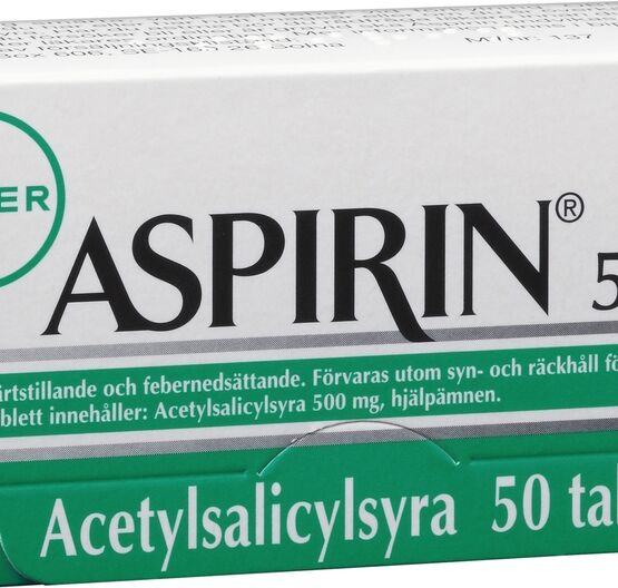 Aspirin, tablett 500 mg 50 st