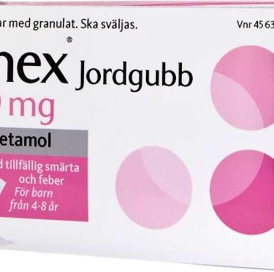 Pinex Jordgubb, granulat i dospåse 250 mg 10 st