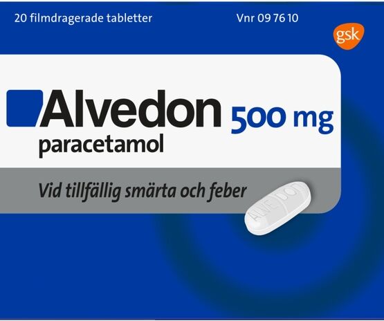 Alvedon, filmdragerad tablett 500 mg, 20 st