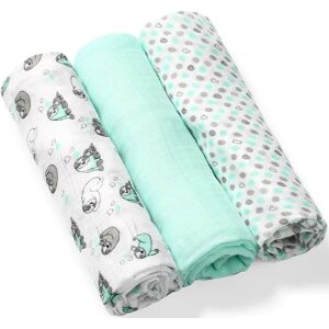 BabyOno Take Care Natural Diapers cloth nappies 70 x 70 cm Mint 3 pc