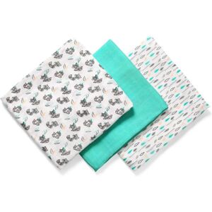 BabyOno Take Care Natural Diapers cloth nappies 70 x 70 cm Turquoise 3 pc