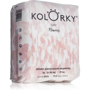 Kolorky Day Flowers disposable organic nappies size XL 12-16 Kg 17 pc