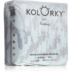 Kolorky Day Feathers disposable organic nappies size L 8-13 Kg 19 pc