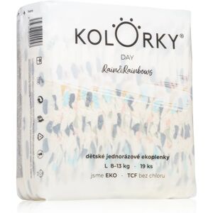 Kolorky Day Rain&Rainbow disposable organic nappies size L 8-13 Kg 19 pc