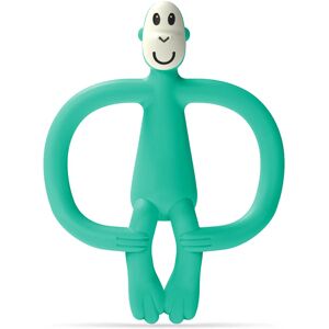 Matchstick Monkey Monkey Teether chew toy with 2-in-1 brush Green 1 pc