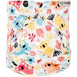 T-TOMI Pant Diaper AIO Changing Set Snaps washable nappy pants with insert with press studs Koalas 4 -15 kg 3 pc