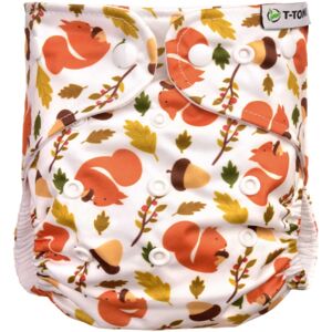 T-TOMI Pant Diaper AIO Changing Set Snaps washable nappy pants with insert with press studs Squirells 4 -15 kg 3 pc