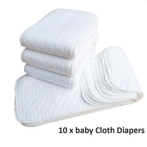 Angel Baby Smile 10Pcs Infant Cloth Diapers Nappies Liners Cotton Washable Reusable Baby Care Products