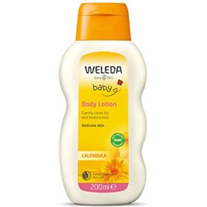 Weleda Calendula Baby Lotion, Delicate Child & Baby Moisturiser, Gentle Baby Face Cream & Body Moisturising Cream, Kids Face Cream & All Over Baby Cream for Newborn Up by Weleda Baby Skincare - 200ml