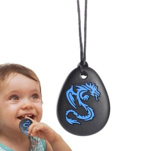 Zvn Zojne Chewigiem Necklace, Silicon Chewing Toys for Kids, Children Sensory Chew Dragon Pendant, Food Grade Silicon, Chewing Fidgeting for Boys Girls Adults Chewer, Unbreakable and Super Tough