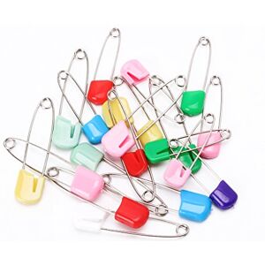 Xuanxi 20Pcs Baby Infant Child Cloth Nappy Diaper Pins Safety Locking Holder Colorful Safety Pins Assorted