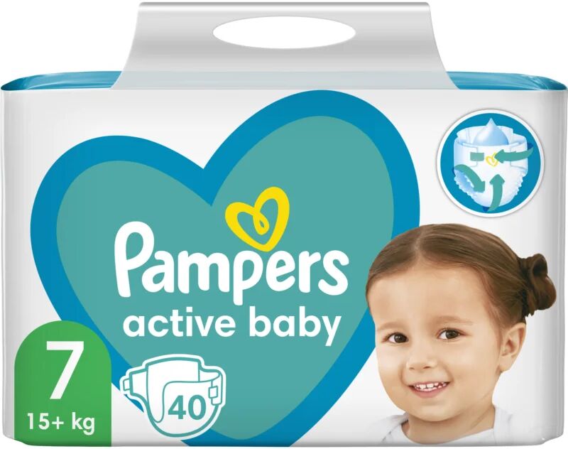 Pampers Active Baby Size 7 disposable nappies 15+ kg 40 pc