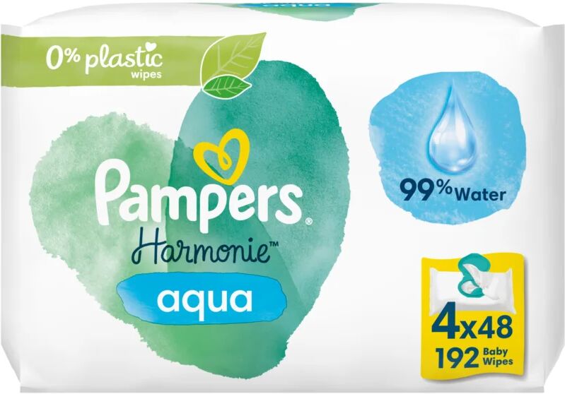 Pampers Harmonie Aqua wet wipes for kids 4x48 pc