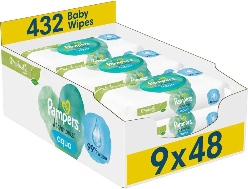 Pampers Harmonie Aqua wet wipes for kids 9x48 pc