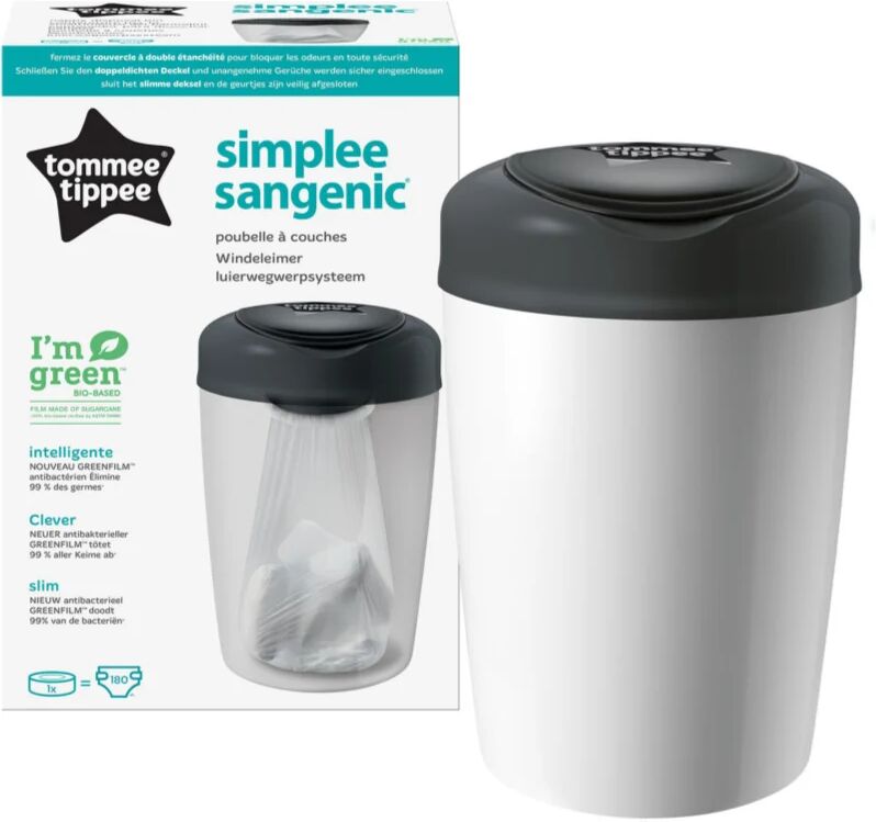 Tommee Tippee Simplee White nappy bin + refill cassette 1 pc