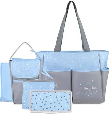 Baby Essentials 5-in-1 Diaper Tote, Blue