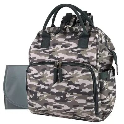 Baby Essentials Camouflaged Frame Diaper Backpack, Green