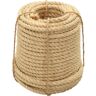 vidaXL Seil 100% Sisal 12 mm 50 m