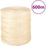 vidaXL Seil 100% Sisal 2 mm 600 m