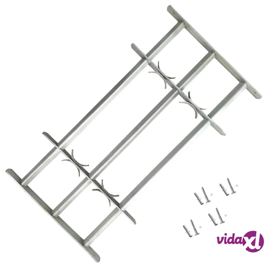 vidaXL Adjustable Security Grille for Windows with 3 Crossbars 700-1050mm