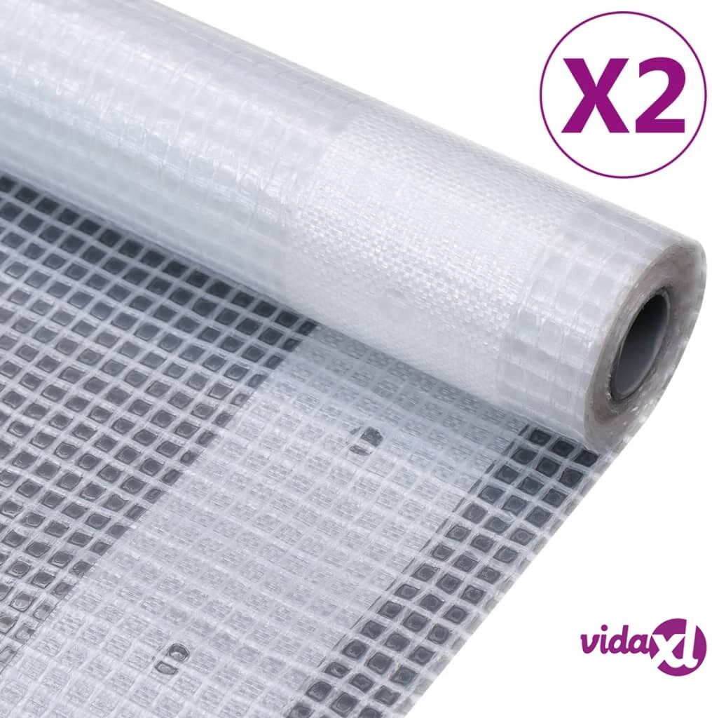 vidaXL Leno Tarpaulins 2 pcs 260 g/m² 2x10 m White