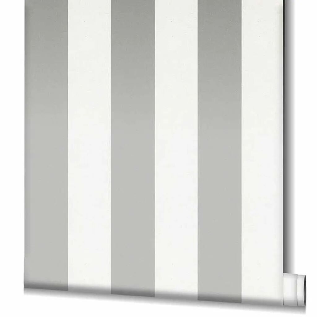 Topchic Papier peint Stripes Gris et blanc