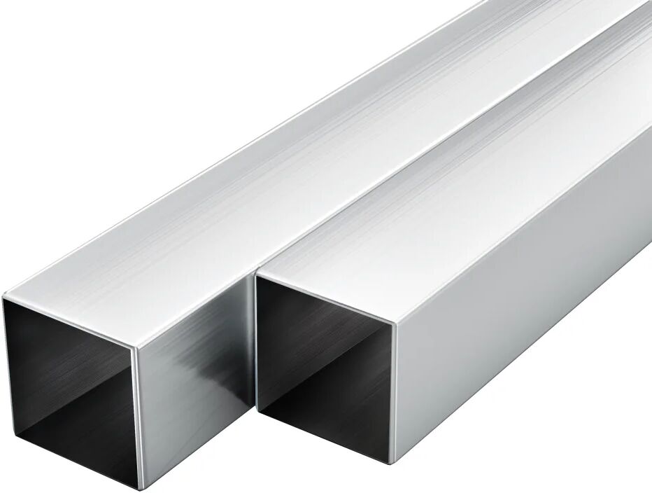 vidaXL Tube avec section carrée Aluminium 6 pcs 2 m 30x30x2 mm