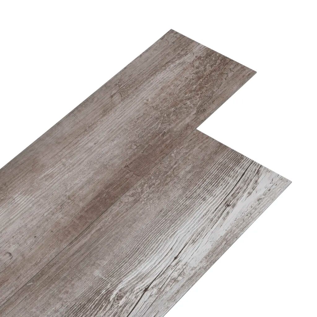 vidaXL Planches de plancher PVC 5,26 m² 2 mm Marron de bois mat