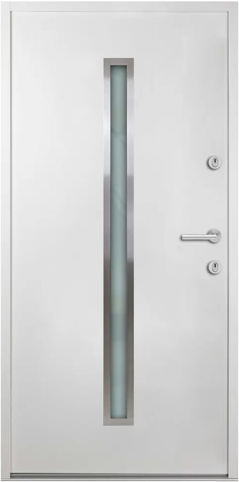 vidaXL Porte d'entrée Aluminium Blanc 100x200 cm