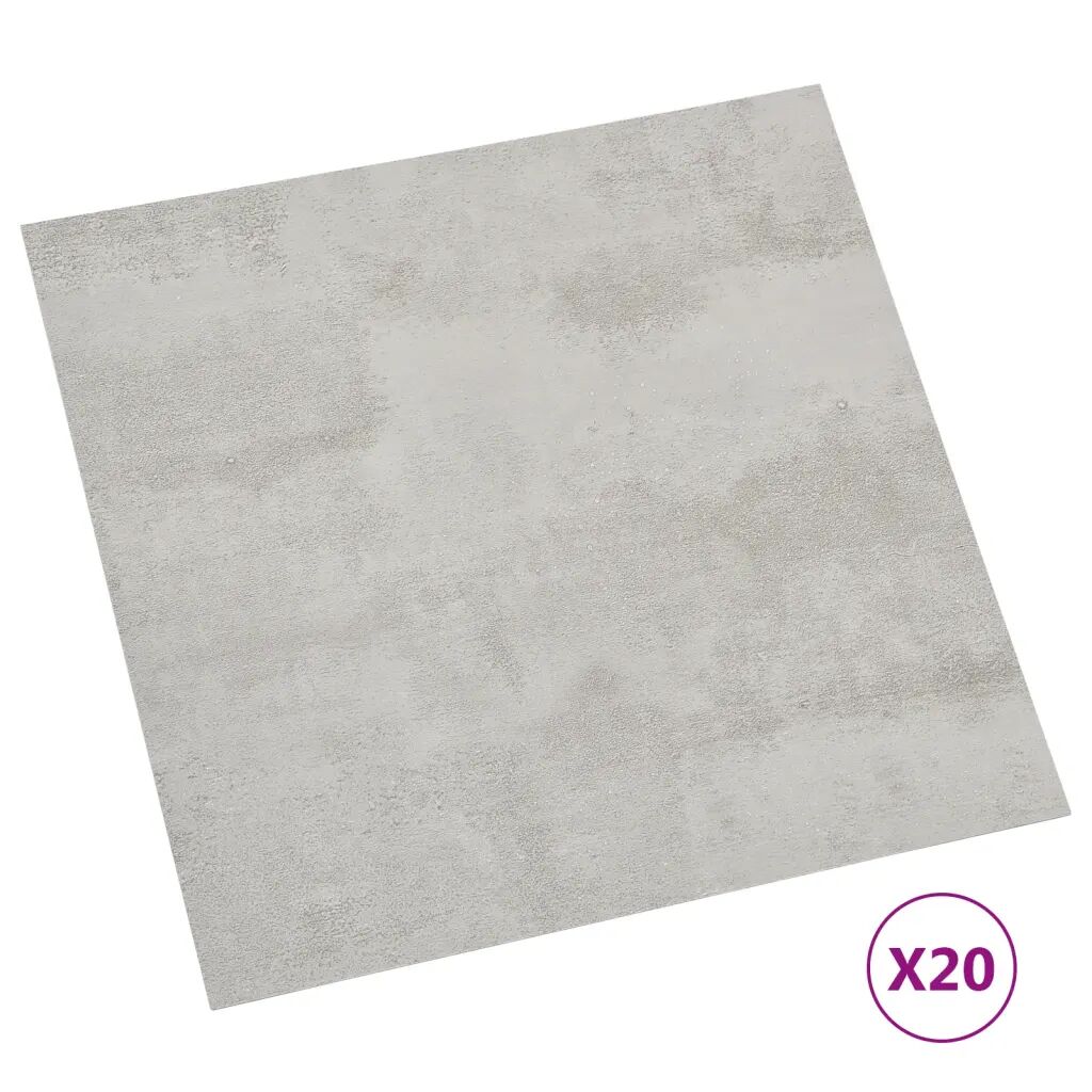 vidaXL Planches de plancher autoadhésives 20 pcs PVC 1,86m² Gris clair