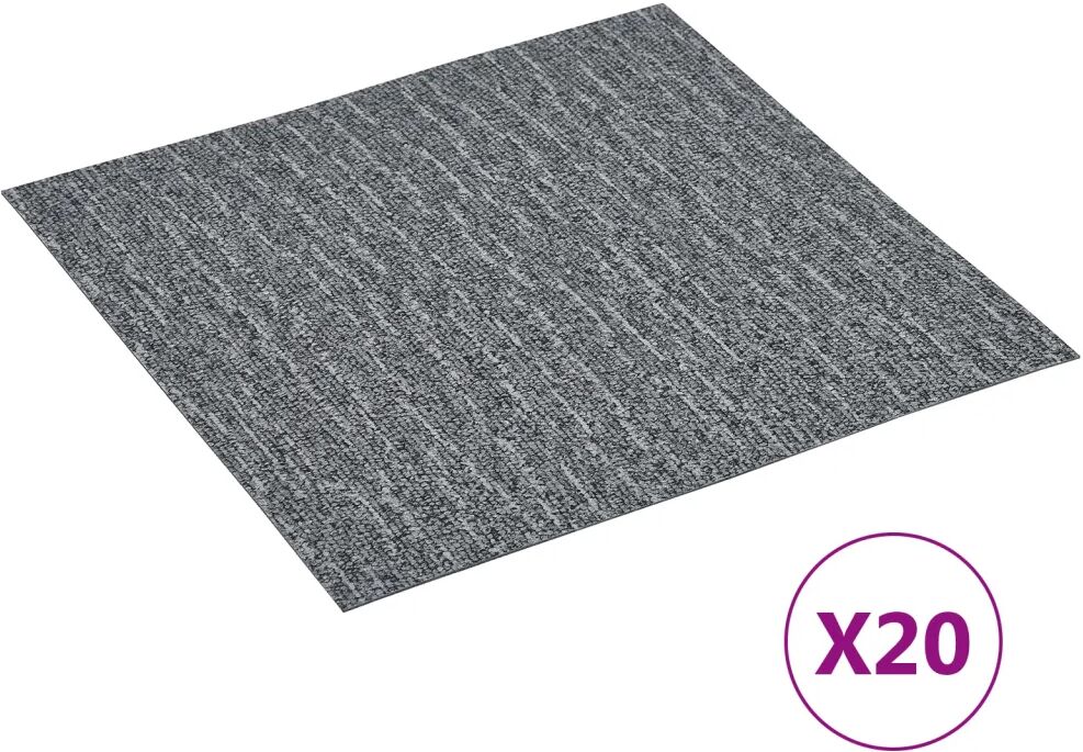 vidaXL Planches de plancher autoadhésives 20 pcs PVC 1,86 m² Gris