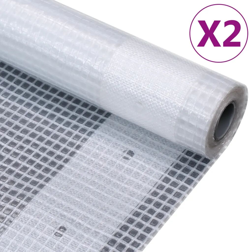 vidaXL Bâches Leno 2 pcs 260 g/m² 3x20 m Blanc