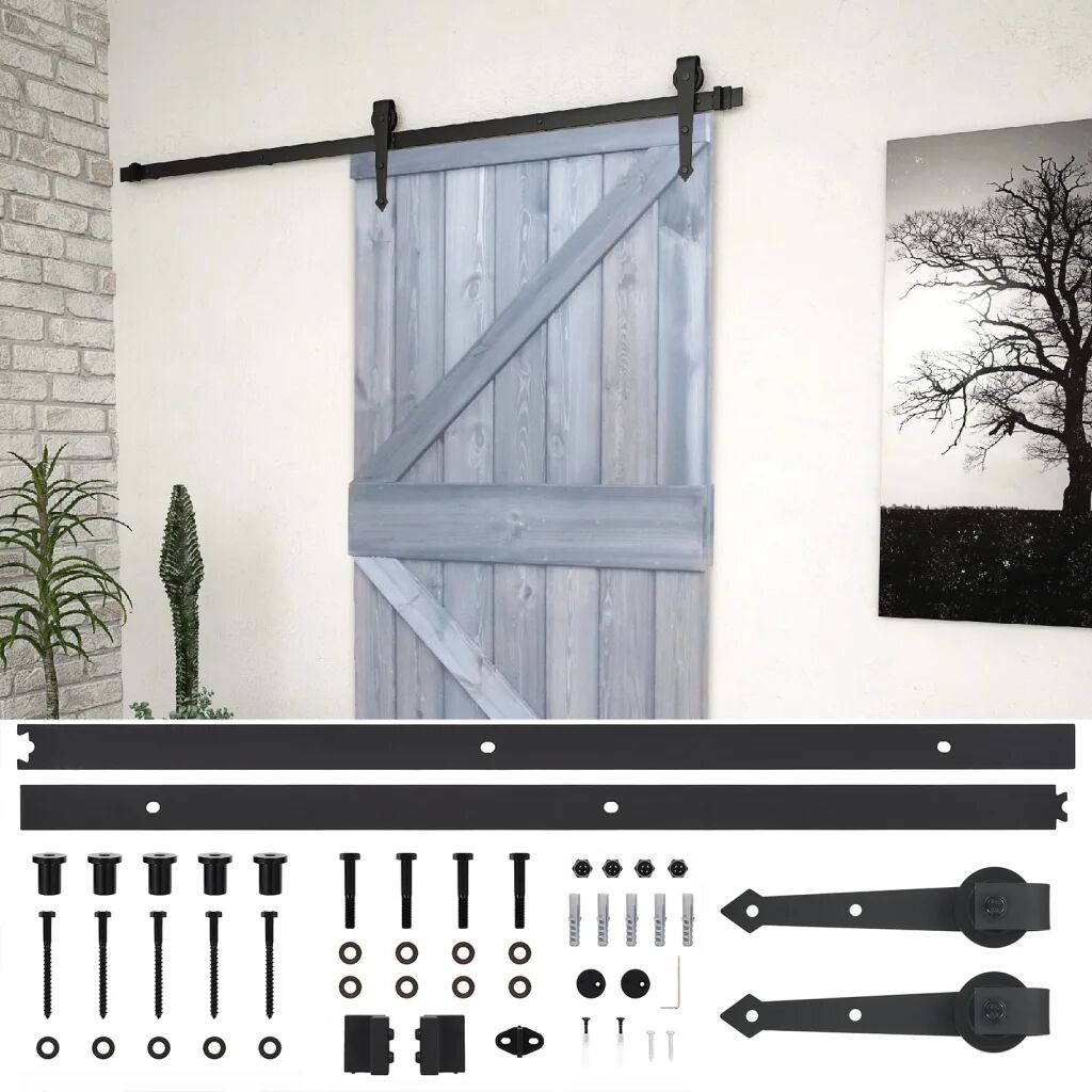 vidaXL Porte coulissante avec kit de quincaillerie 80x210cm Pin massif