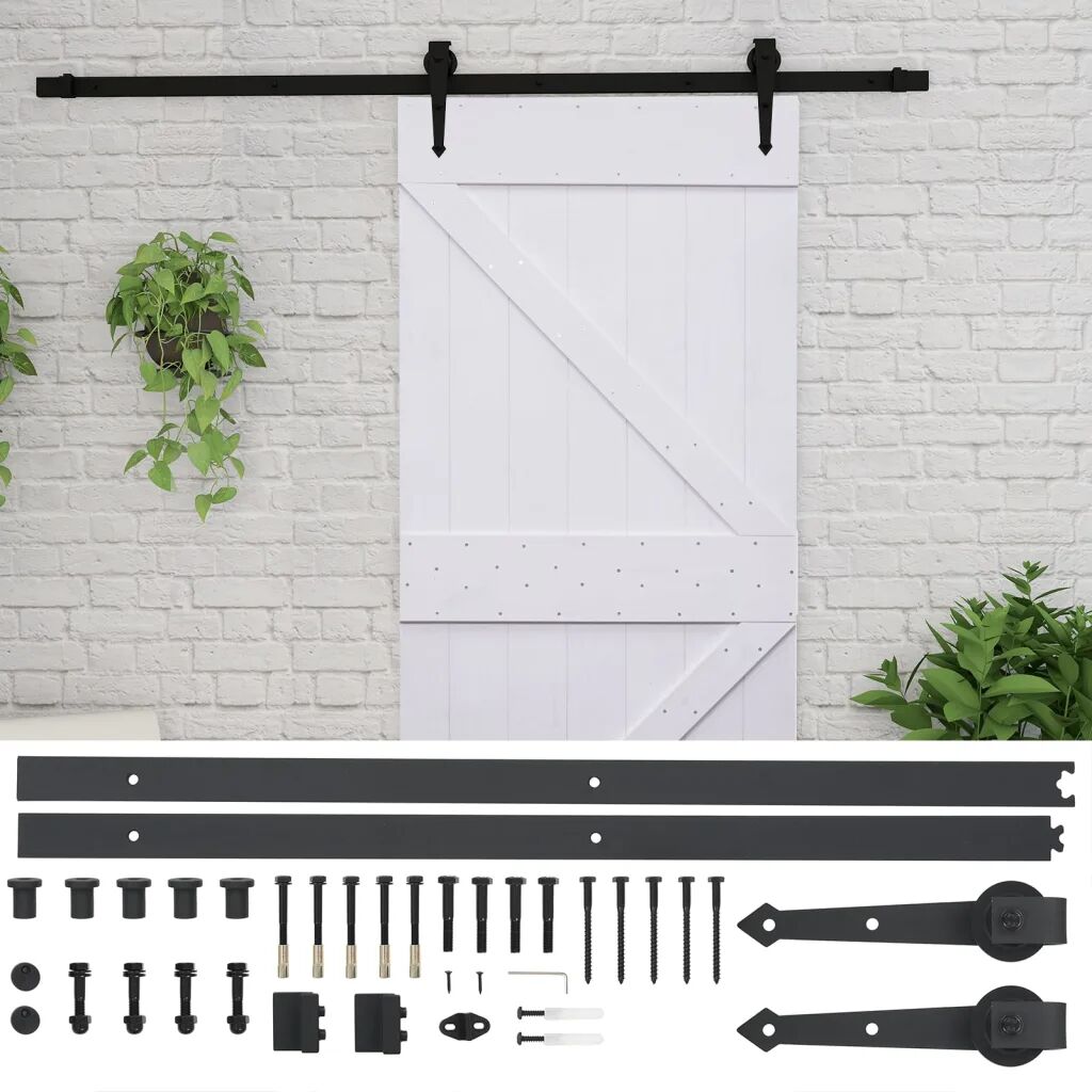 vidaXL Porte coulissante avec kit de quincaillerie 90x210cm Pin massif