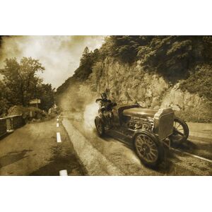 Papermoon Fototapete »VINTAGE OLDTIMER-AUTOS CARS SEPIA SCHWARZ WEIssWANDBILD« bunt  B/L: 3,00 m x 2,23 m