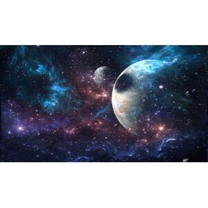 Papermoon Fototapete »Planeten und Galaxie« bunt  B/L: 4,50 m x 2,80 m