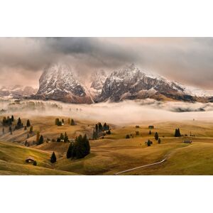 Papermoon Fototapete »Photo-Art MARIAN KURIC EP, DOLOMITEN MYTHEN« bunt  B/L: 3,50 m x 2,60 m